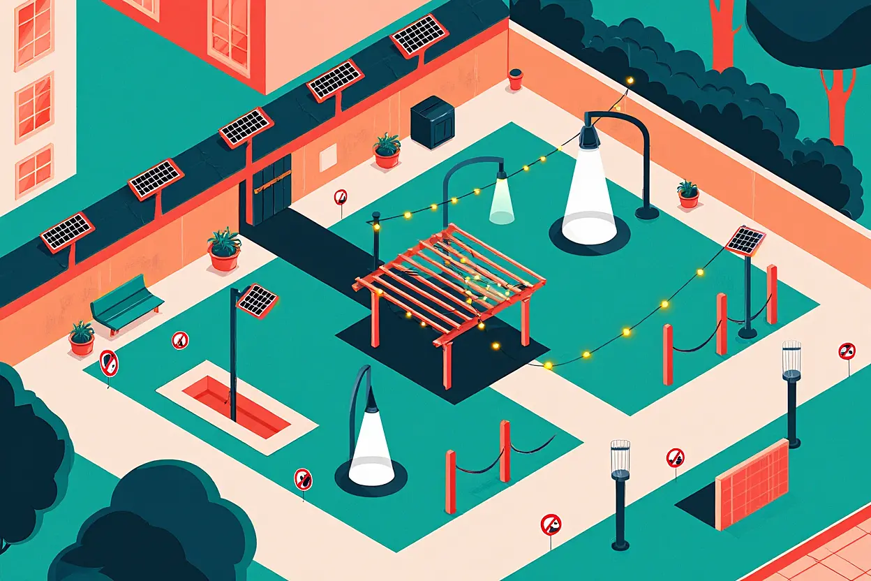 Positionnement optimal des lampes solaires