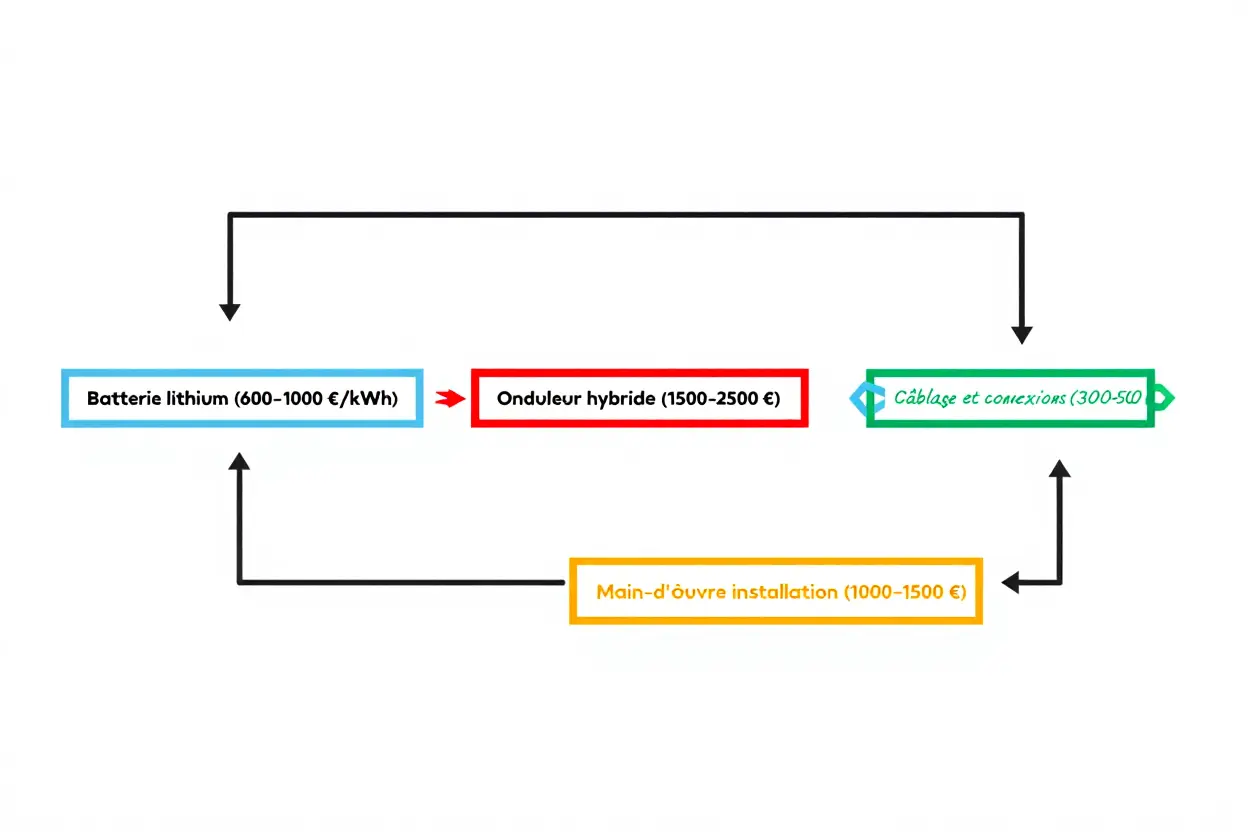 Composition du coût d'installation batterie solaire